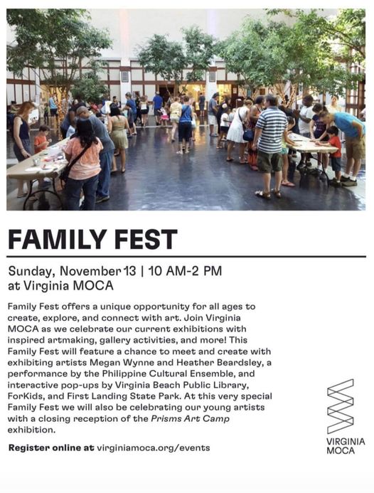 Family Fest at the Virginia MOCA
Nov 13, 2022 | 1000AM - 200PM
